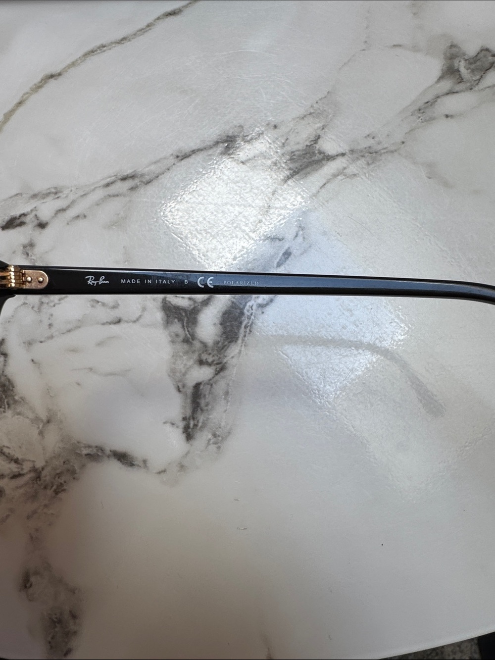 Ray-Ban Black and Gold Clubmaster Sunglasses - Picture 5 of 5